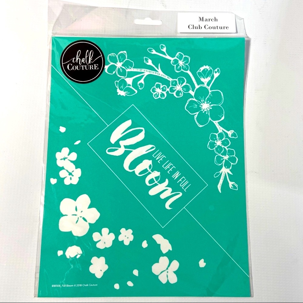 Chalk Couture Full Bloom Retired Transfer 2018